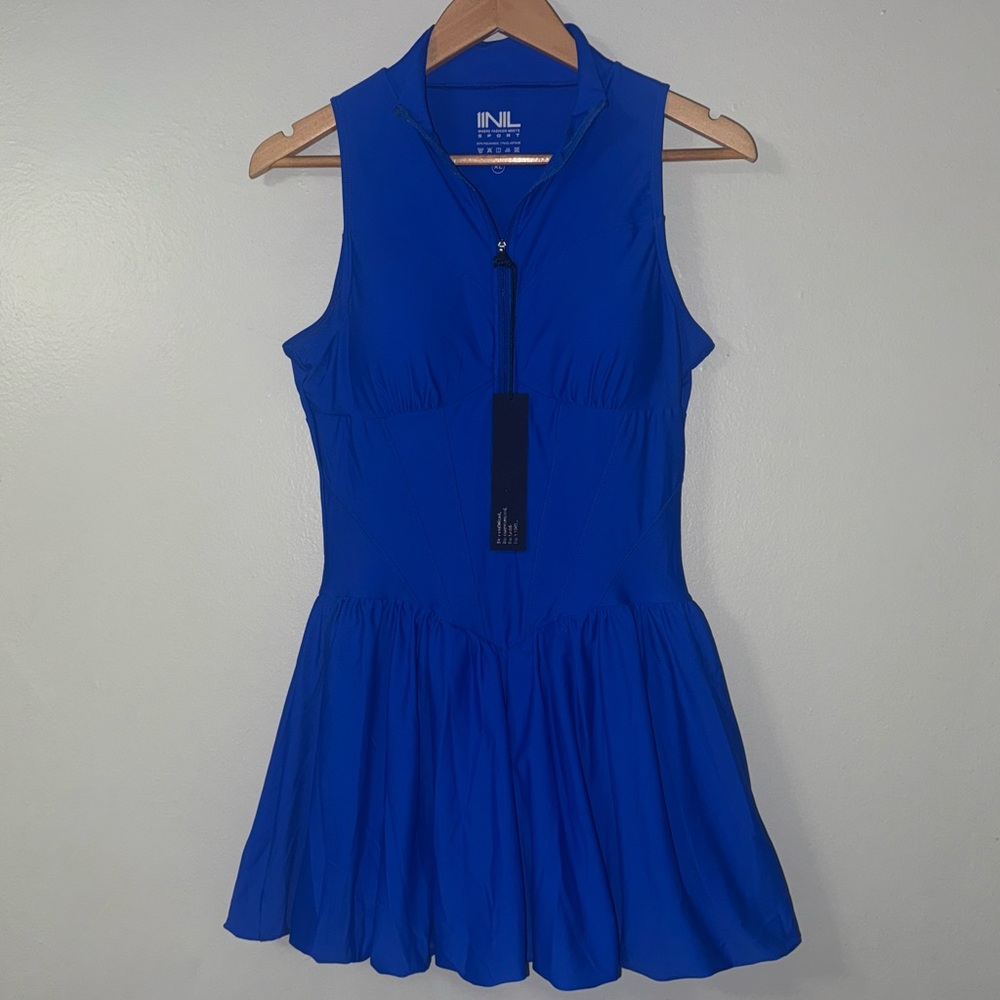 11NIL ROME BUBBLE DRESS - COBALT BLUE - Picture 3 of 14